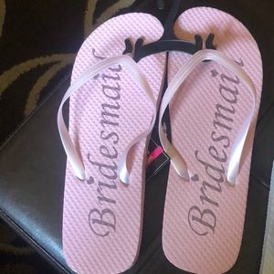 Wedding party flip flops